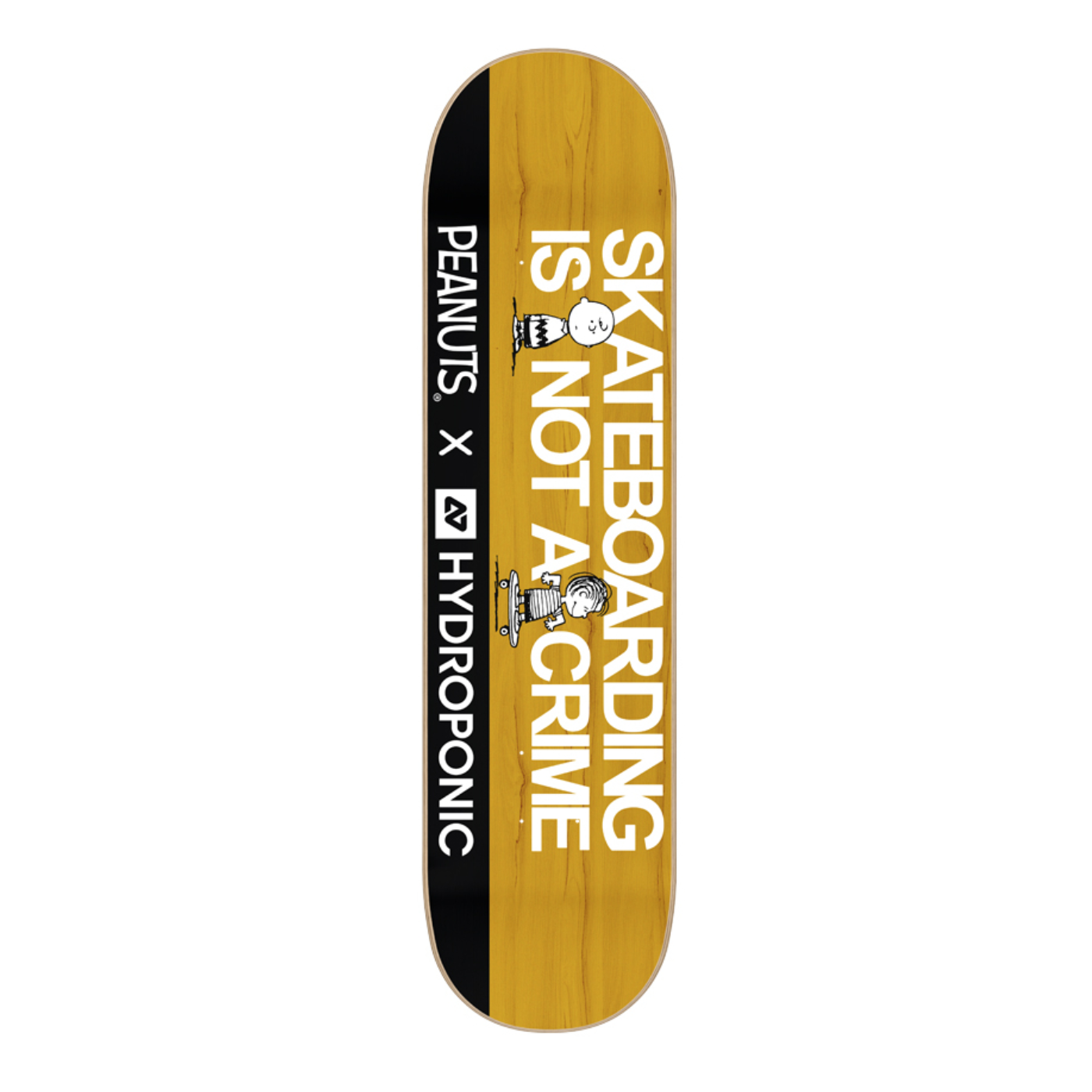 Tabla Skate Hydroponic X Peanuts Collab Not a Crime 8'' Yellow S024601 Tablas Hydroponic