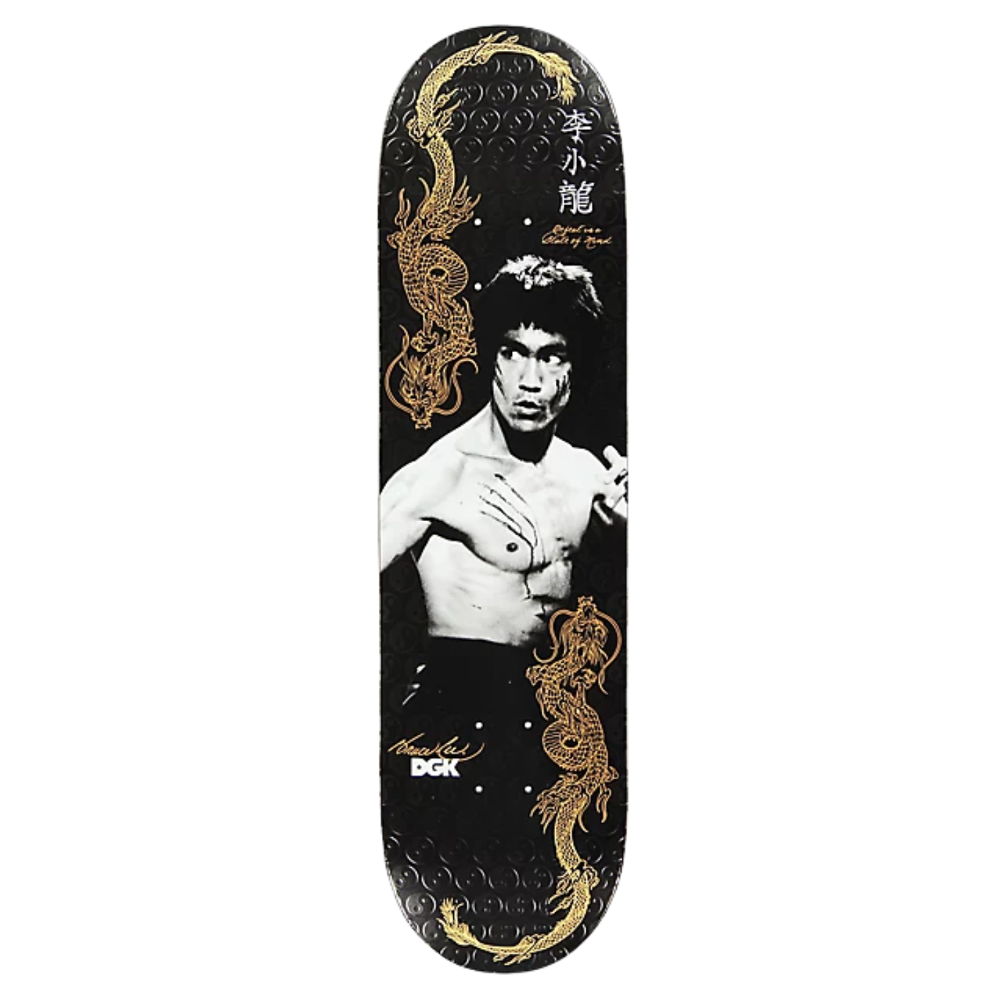 Tabla DGK x Bruce Lee Balance Embossed Black 8.25" HDC-1083 Tablas DGK