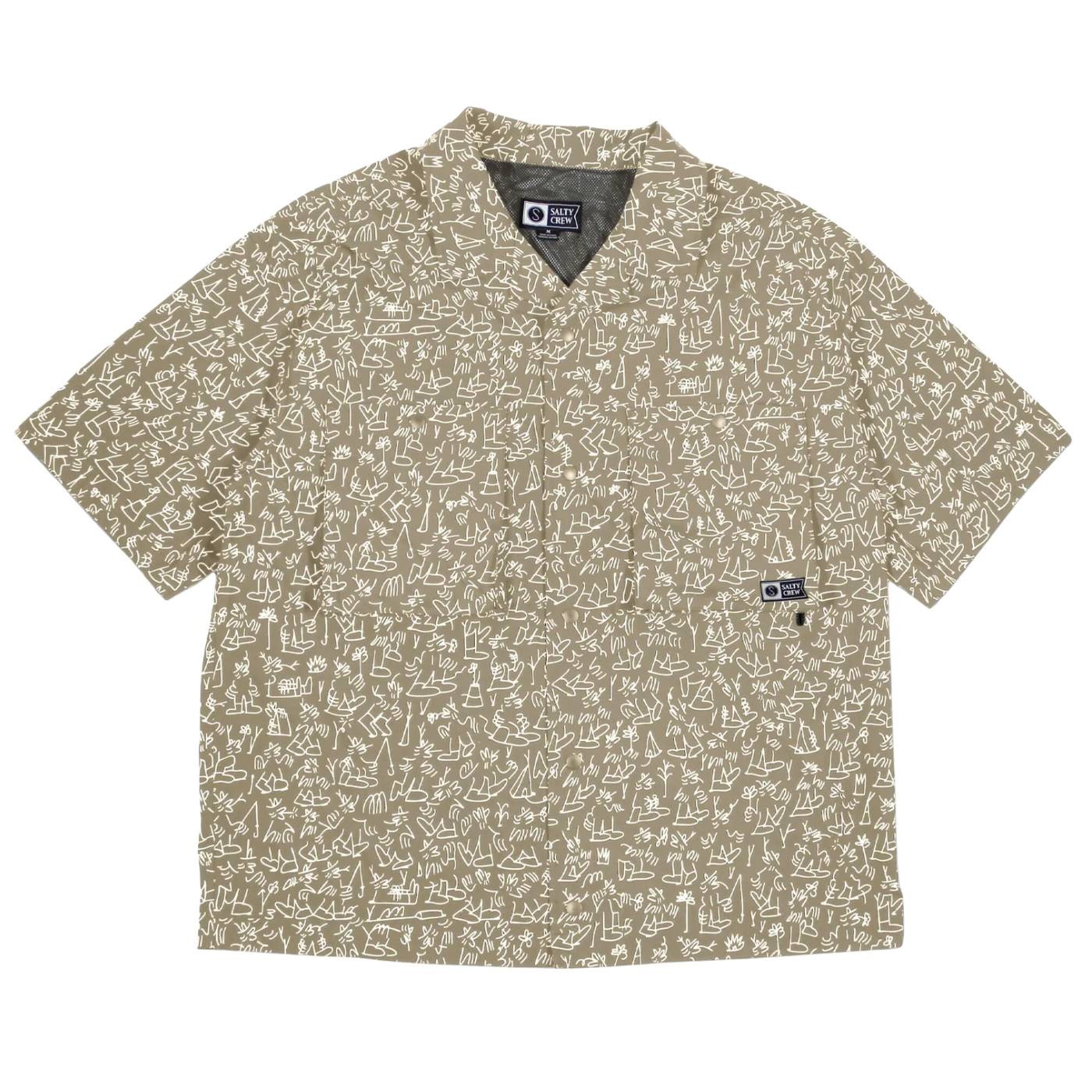 Camisa Salty Crew Fishcamp Shirt Beige 21035169E Camisas Salty Crew