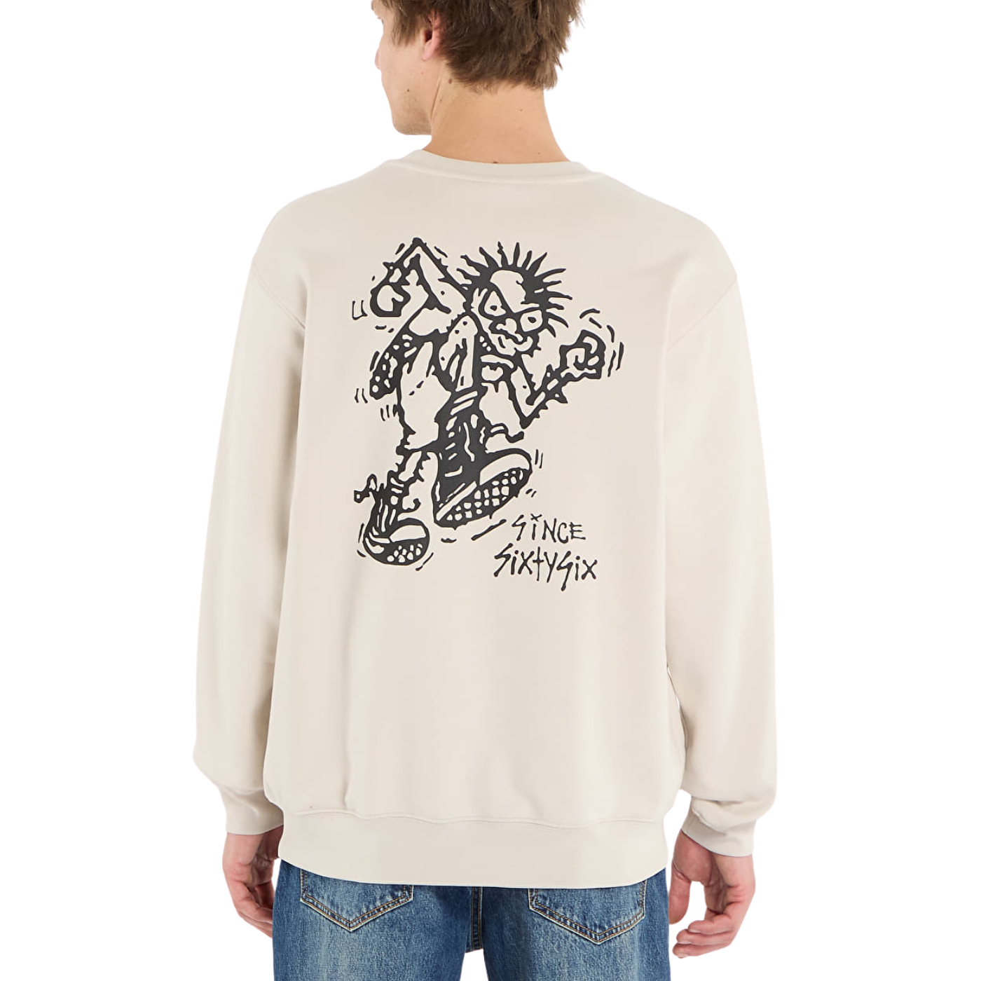 Sudadera Vans Stomper Loose Fit Crew Taupe Mist VN000RD5EN91 Sudaderas Vans