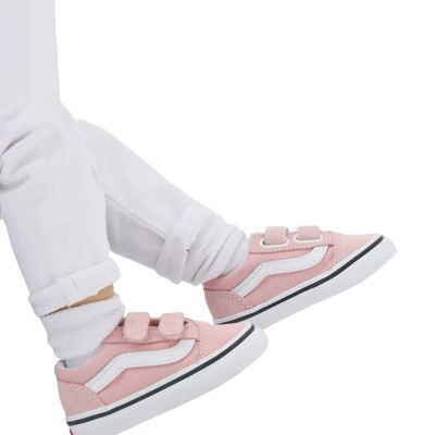 Zapatillas niña Vans Old Skool V velcro chalk pink rosa VN0A344KQ7K Calzado niño Vans