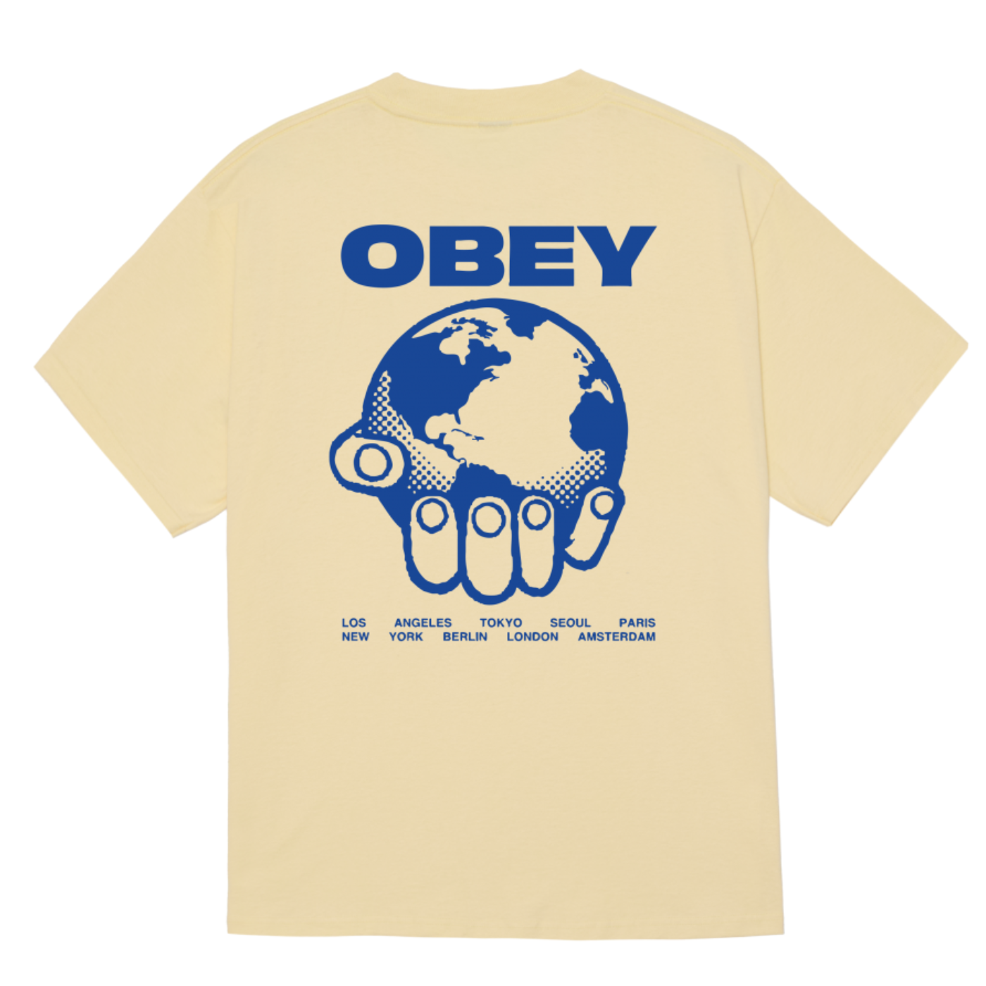 Camiseta Obey helping hand Pale yellow 165264347-PLY Camisetas Obey 