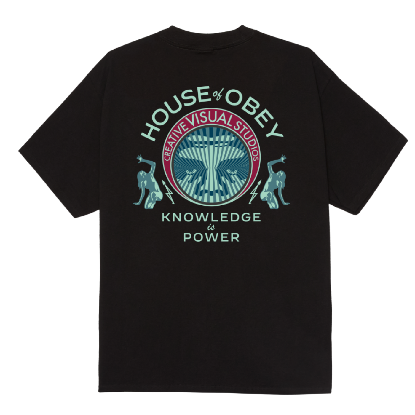 Camiseta Obey knowledge is power Black 165264298-BLK T-shirts Obey 