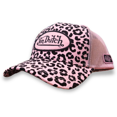Gorra Von Dutch Leopard Print Pink Black VD/2/CB/VERLE Gorras Von Dutch