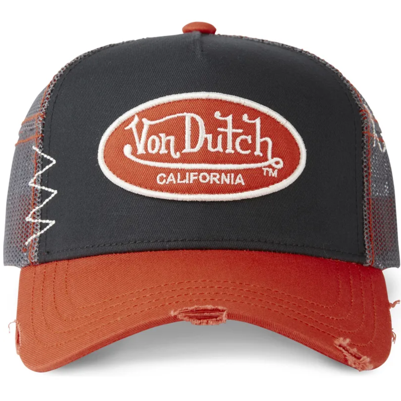 Gorra Von Dutch Trucker Stitches Black Orange VD/1/CT/GROR Gorras Von Dutch