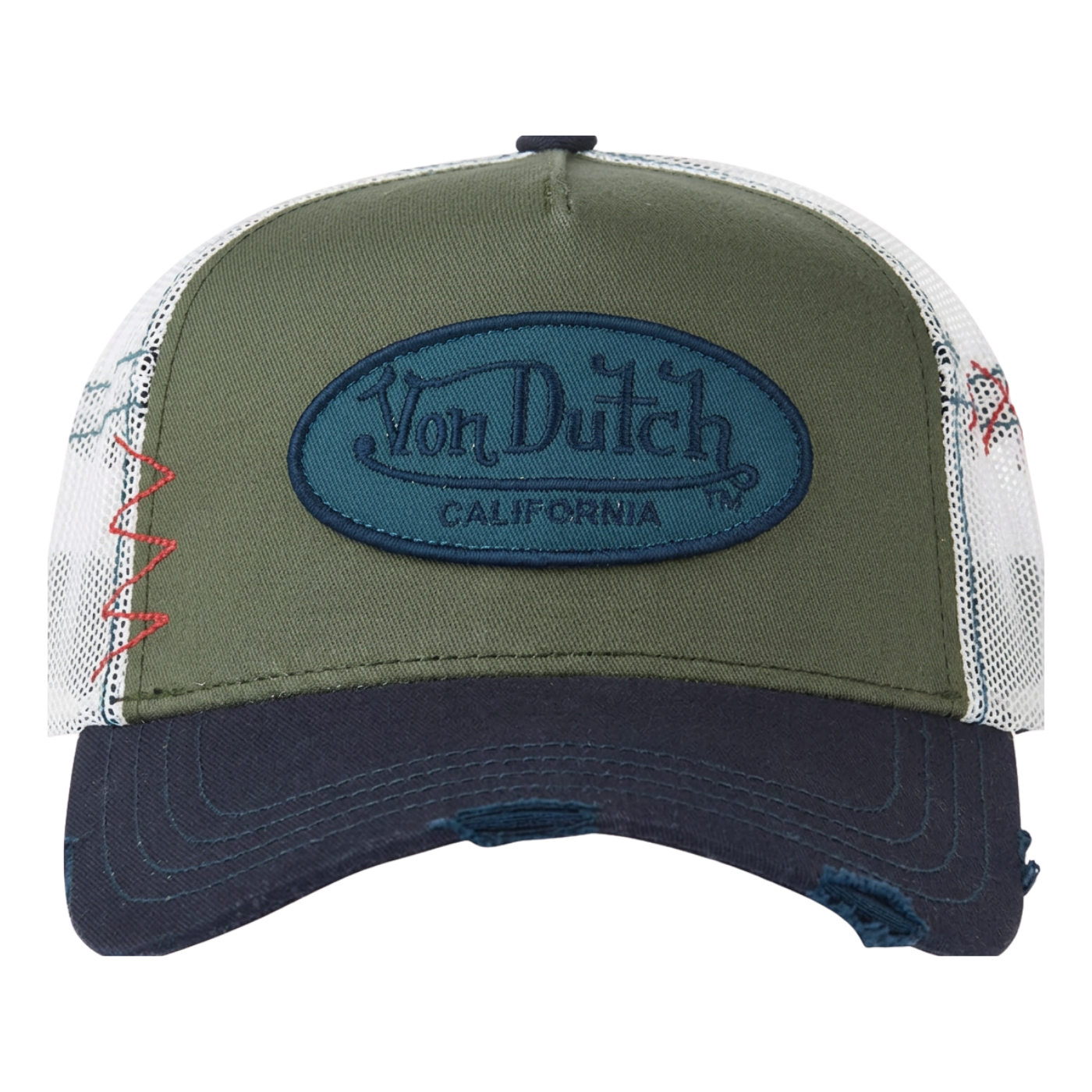 Gorra Von Dutch Trucker Stitches Green Navy VD/1/CT/NAKA Gorras Von Dutch