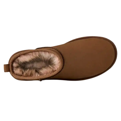 Zapatos UGG W Classic Ultra Mini Nubuck Marrón Dark Chestnut 1184556-DKC Zapatillas UGG