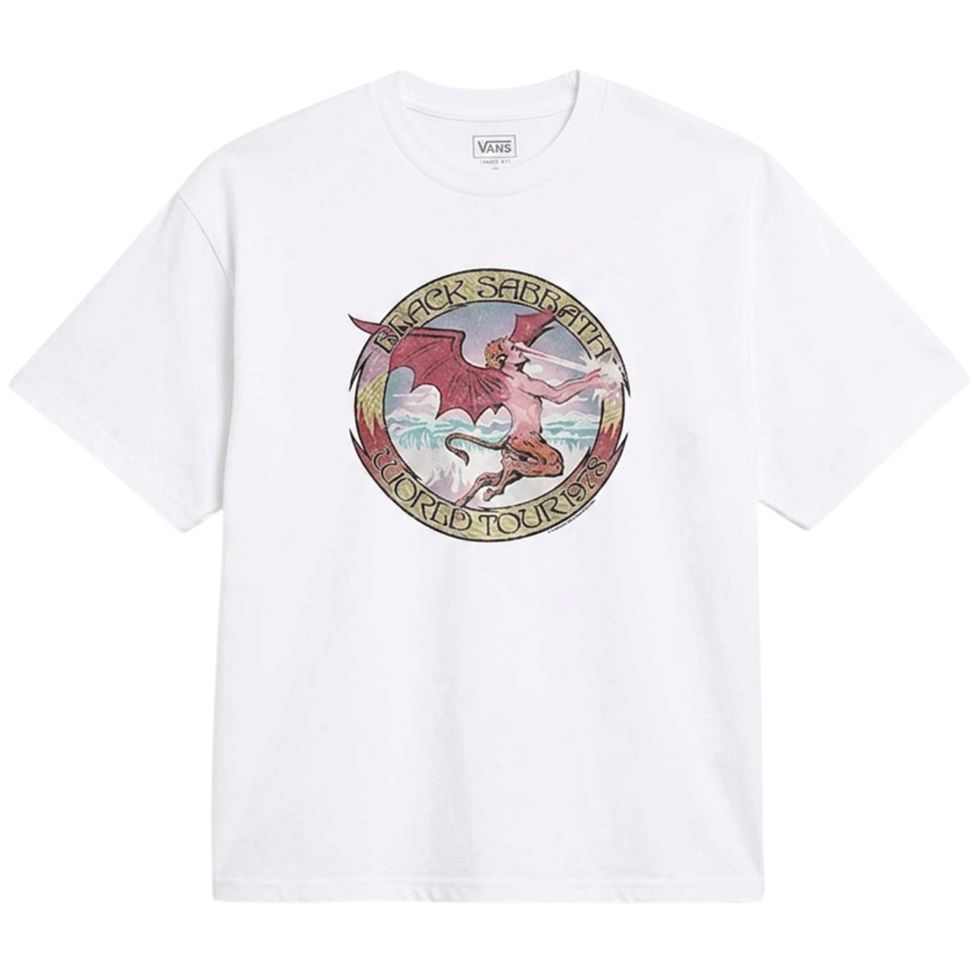 Camiseta Vans Black Sabbath Obi Ss Tee White VN001350WHT1 Tshirts Vans