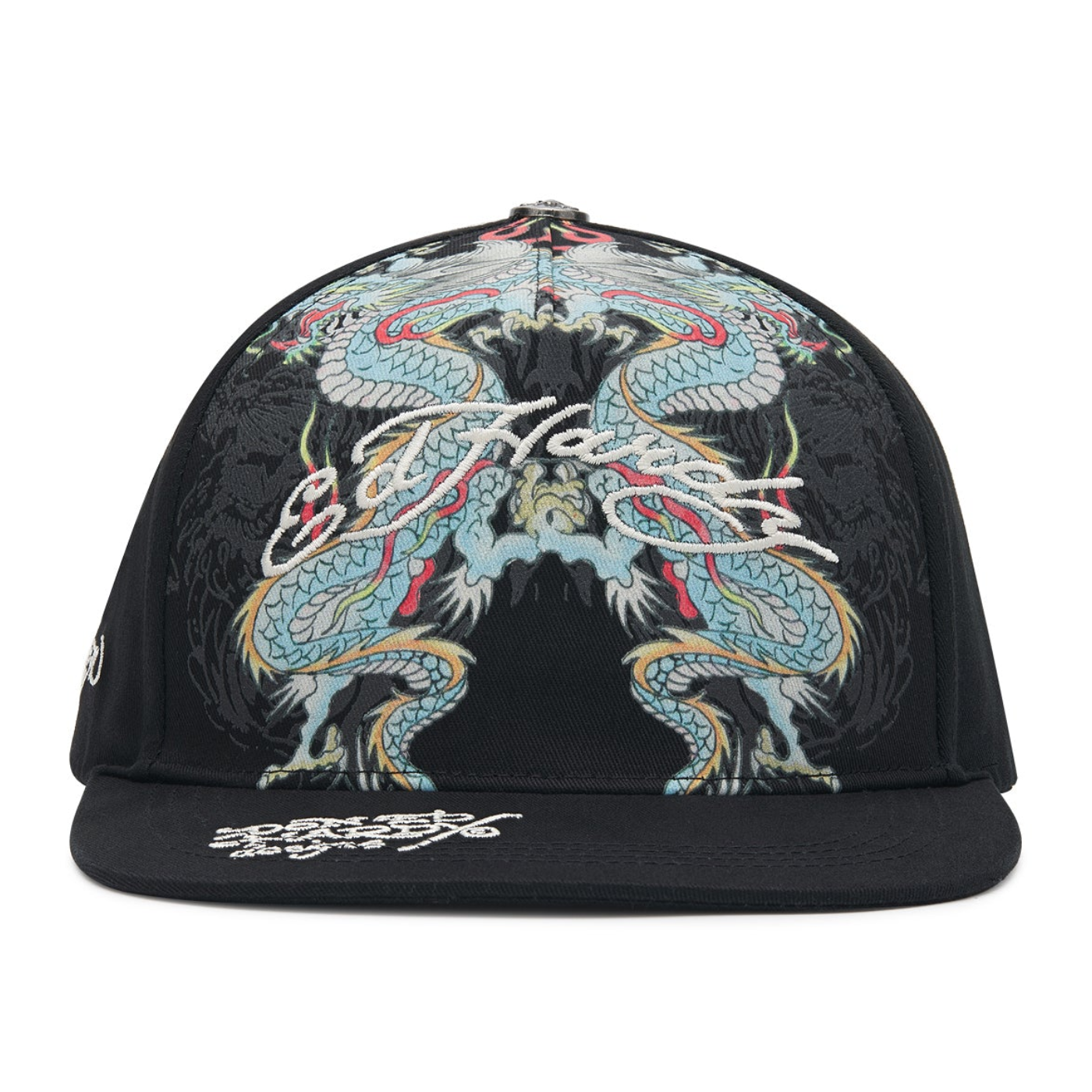 Gorra Ed Hardy Battle Dragon 5 Panel Flat Peak Cap Black ED6216-58 Gorras Ed Hardy