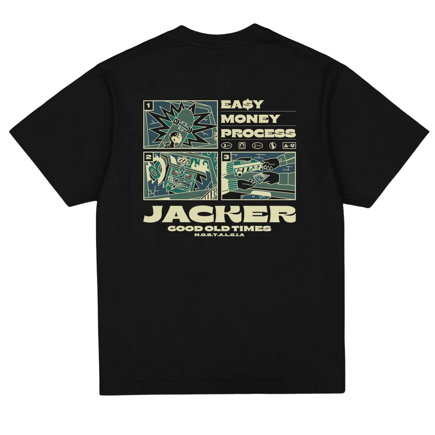 Camiseta Jacker Easy Money T-Shirt Black ULC-061 Tshirts Jacker