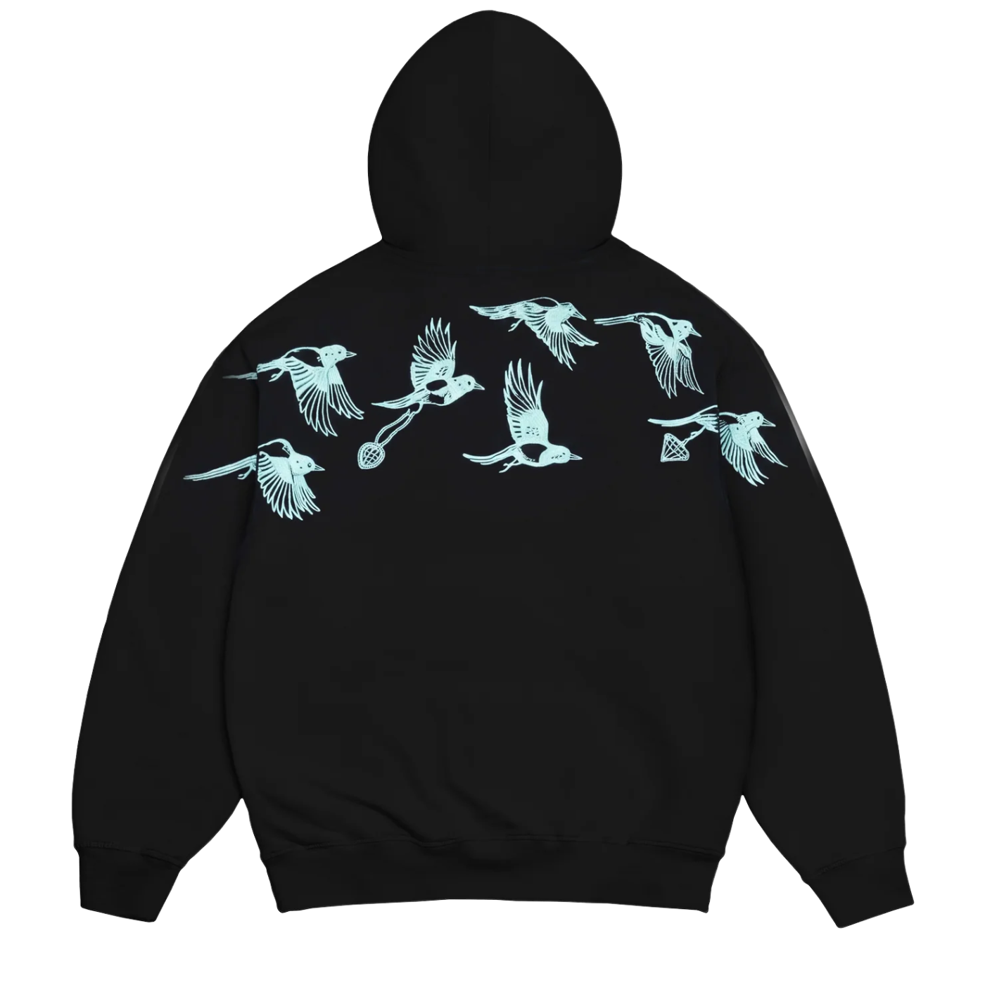Sudadera con capucha Jacker D.Birds Cooper Hoodie Black ULC-026 Sudaderas Jacker
