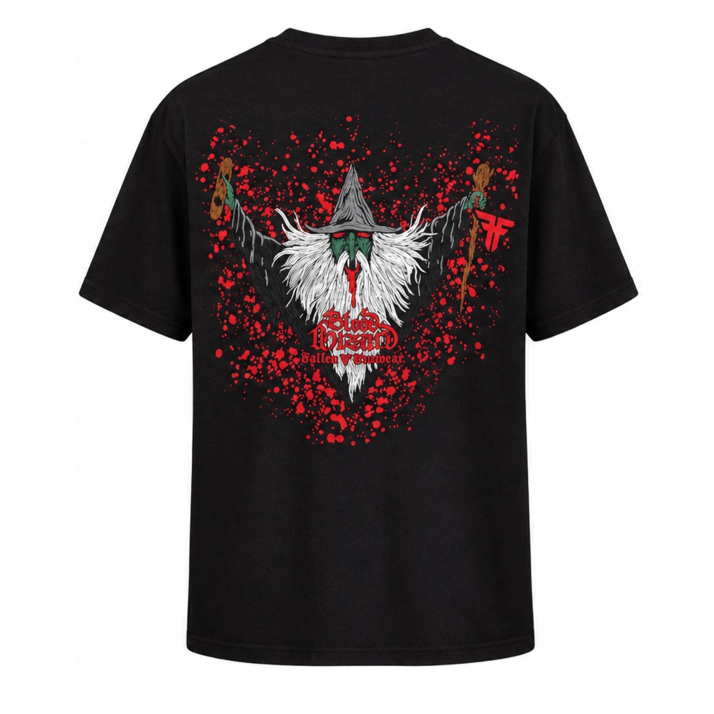 Camiseta Fallen Wizard Tee Blood Wizard Black - Blood Red FMY1RE10-BLACKBLOOD Camisetas Fallen