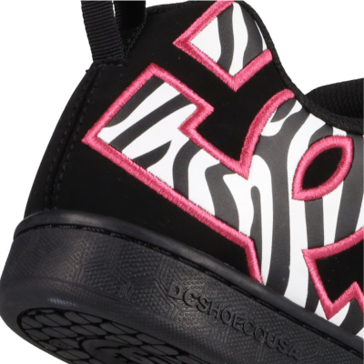 Zapatillas DC Shoes Court Graffik Zebra Black White Pink 3000678-BLK-PNK-WHT Zapatillas DC SHOES