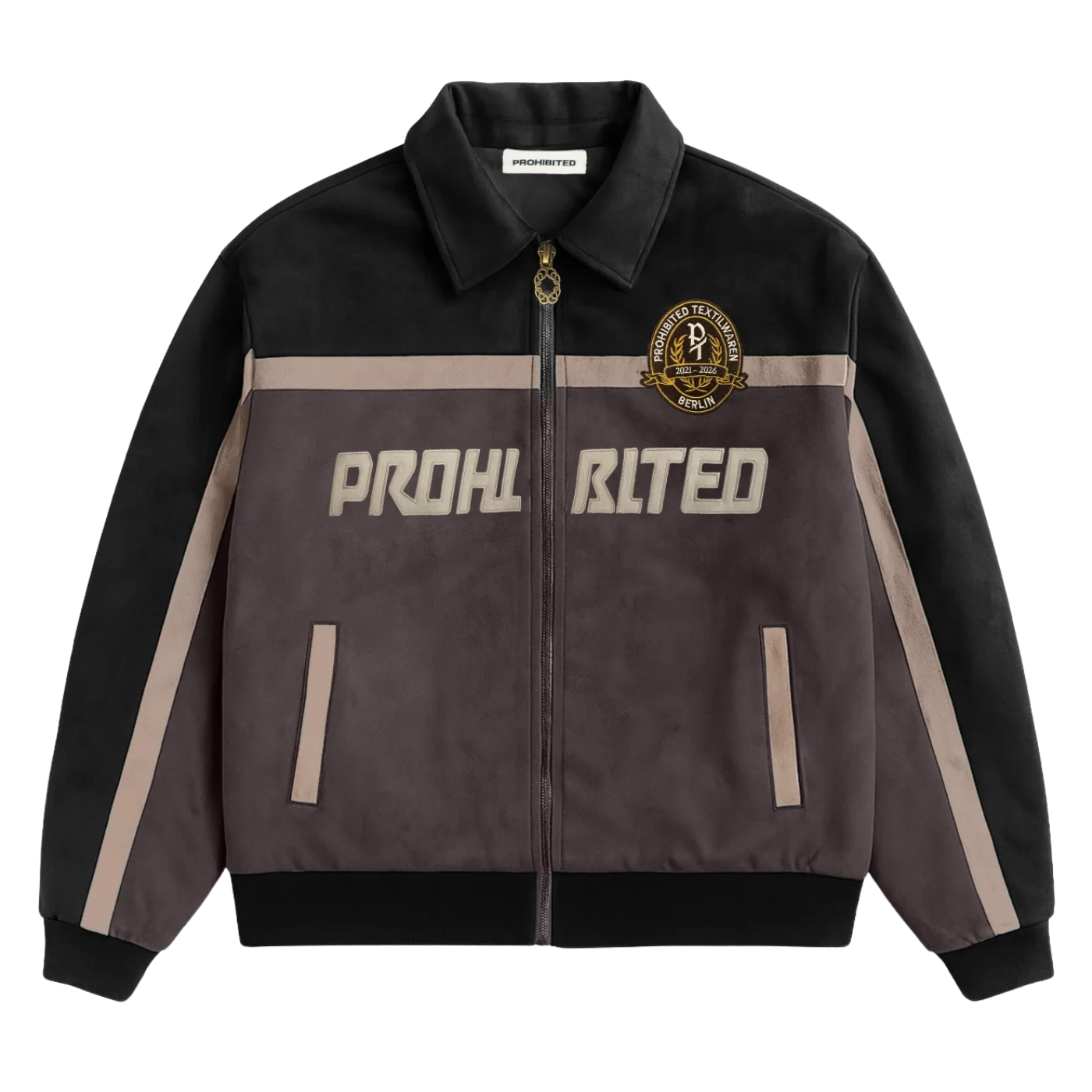 Chaqueta de ante Prohibited Old Era Suede Jacket Brown 207 0183-477 Chaquetas PROHIBITED