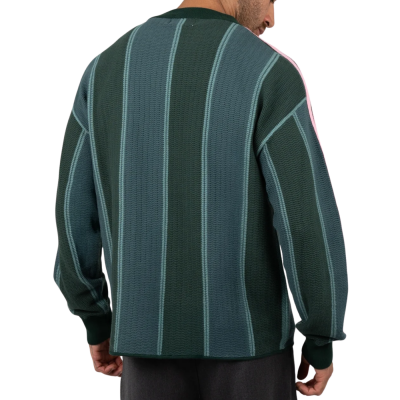 Camiseta Fútbol de Punto Prohibited Striped Team Knit Trikot Green 120 0193-522 Camisetas PROHIBITED