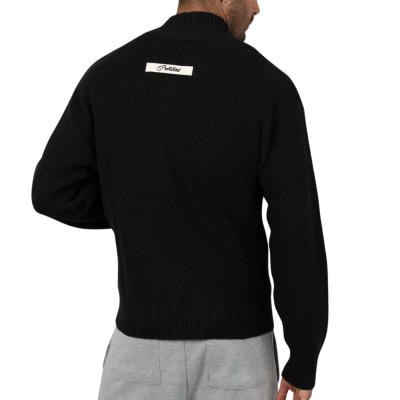 Chaqueta de punto Prohibited Campus Knit Jacket Black 117 0110-169 Chaquetas PROHIBITED
