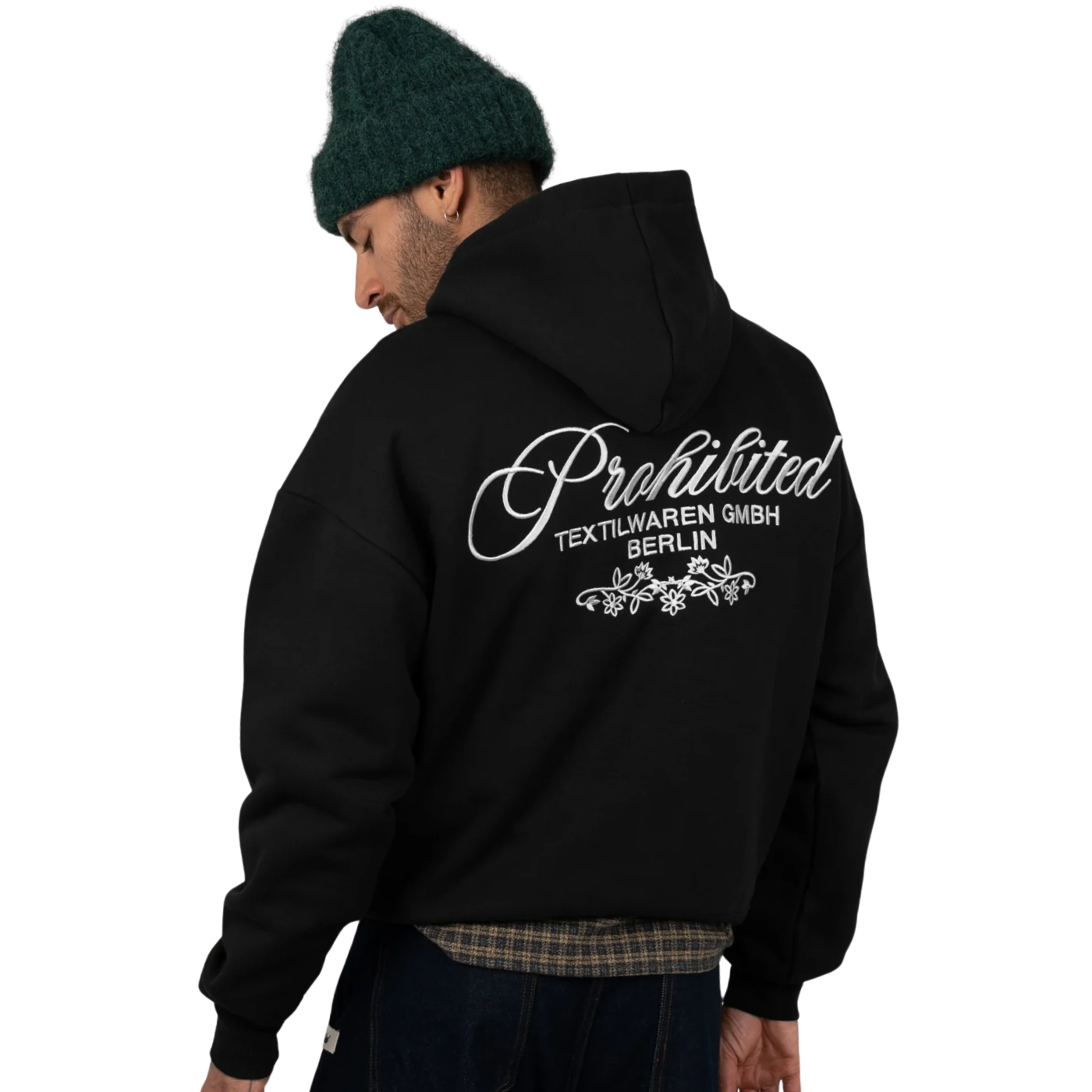 Sudadera con capucha Prohibited Textilwaren Hoodie Black 109 0204-3 Sudaderas PROHIBITED