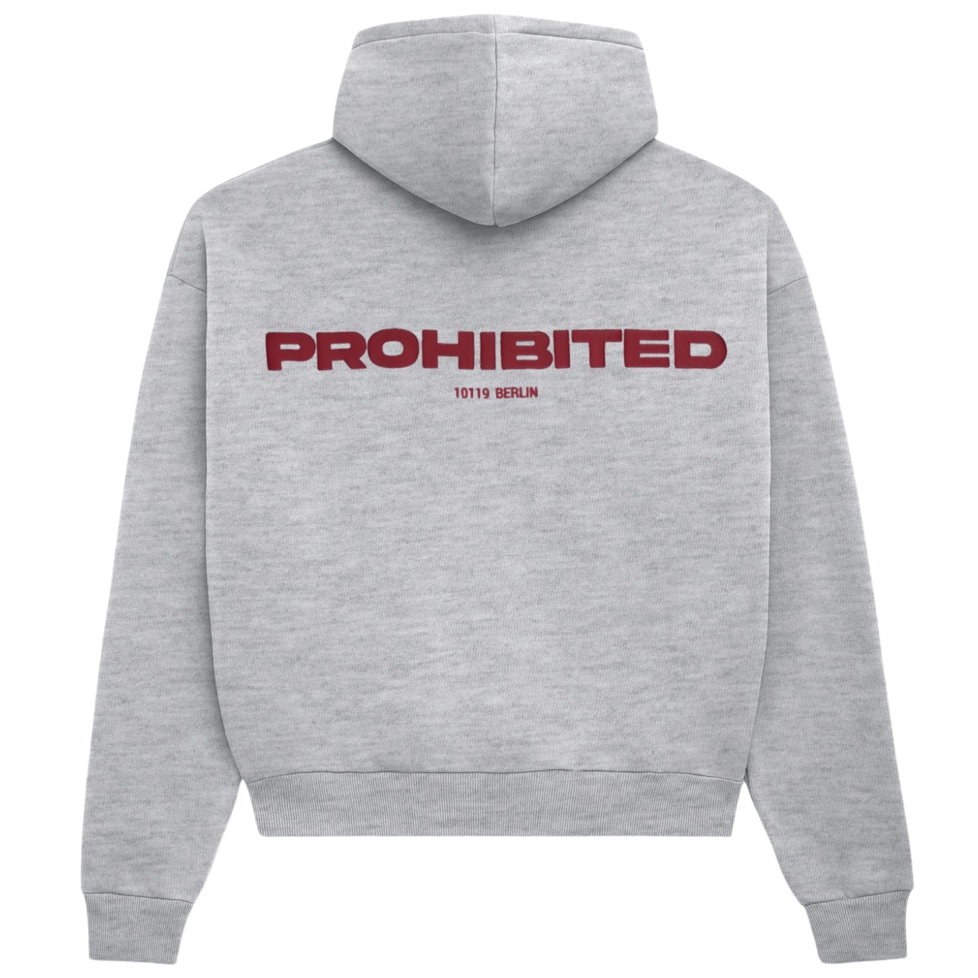 Sudadera con capucha Prohibited 10119 Hoodie Grey Melange 109 0003-8 Sudaderas PROHIBITED