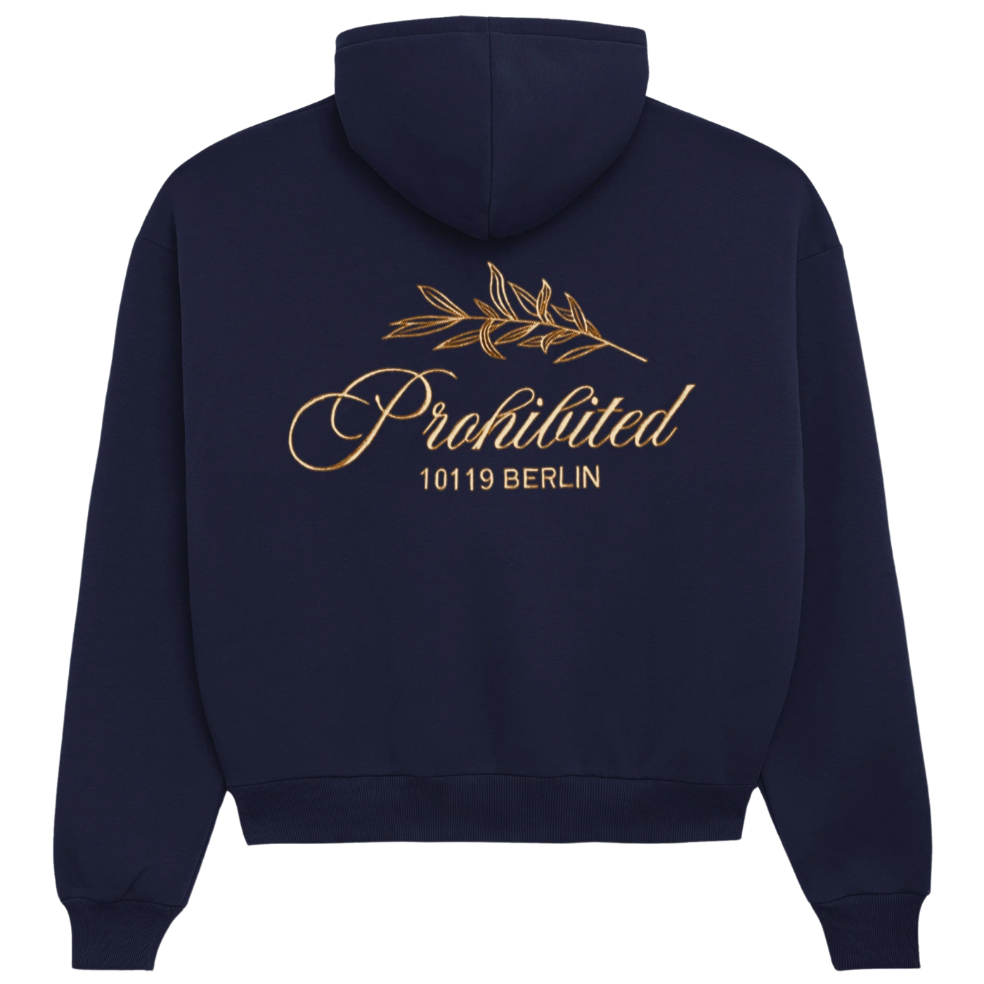 Sudadera con capucha Prohibited Pb Leaf Hoodie Navy 109 0062-40 Sudaderas PROHIBITED