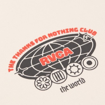 Sudadera con capucha y cremallera RVCA The World Zip Hoodie Salt EVYSF00163-WZA0 Sudaderas RVCA