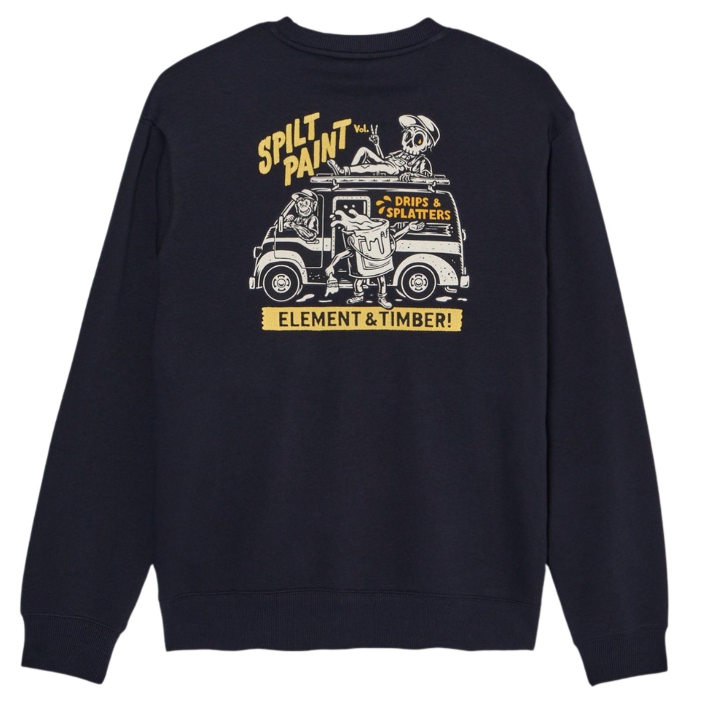 Sudadera cuello redondo Element Timber Van Cr Flint Black ELYSF00383-FBK Sudaderas Element