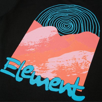 Camiseta Element Sound Waves Ss Flint Black ELYZT00698-FBK Camisetas Element