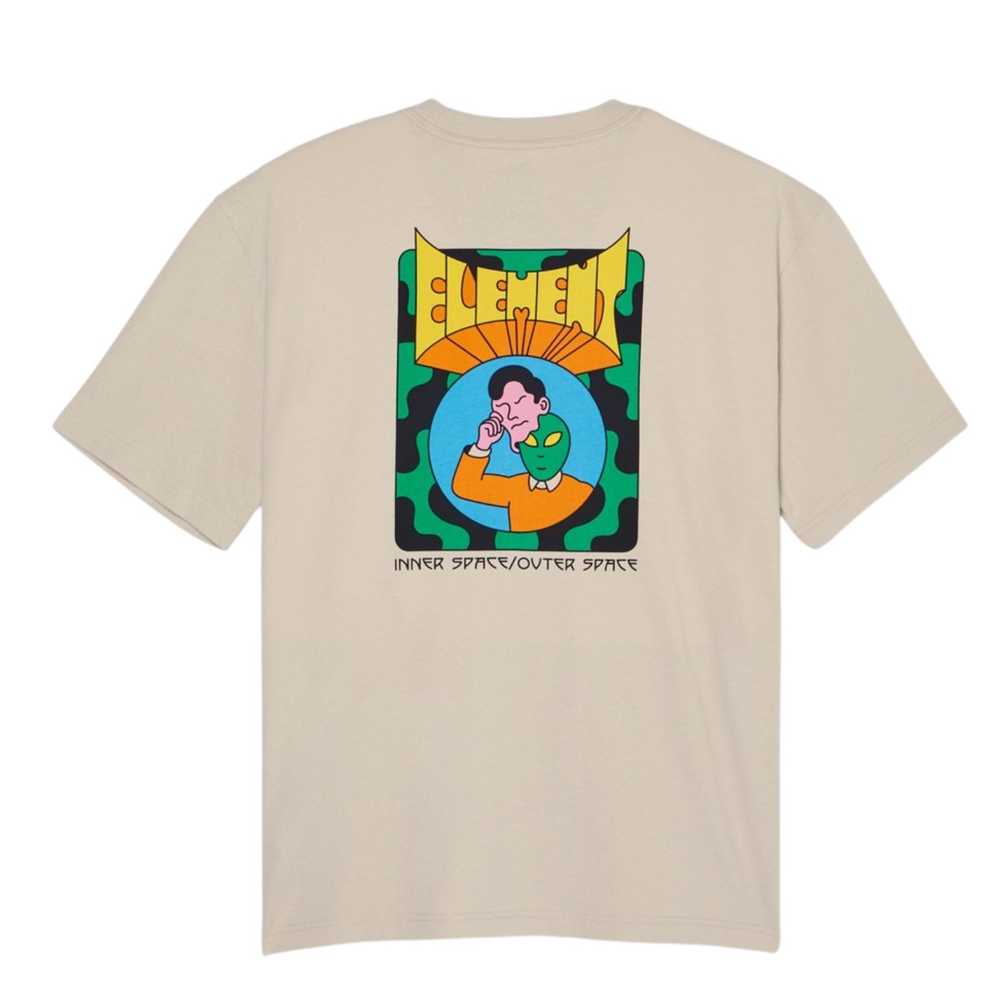 Camiseta Element Inner Space Ss Oat Milk ELYZT00675-TEG0 Tshirts Element