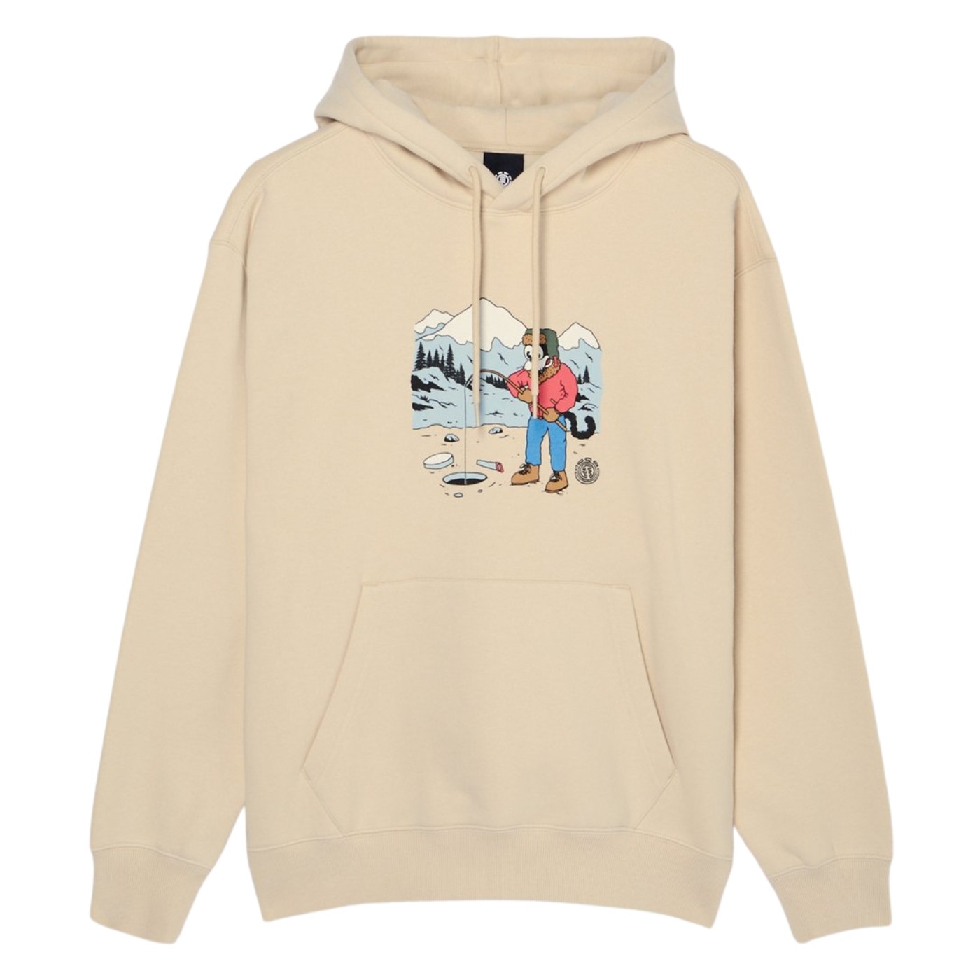 Sudadera con capucha Element Ice Hole Po Oat Milk ELYSF00376-TEG0 Sudaderas Element