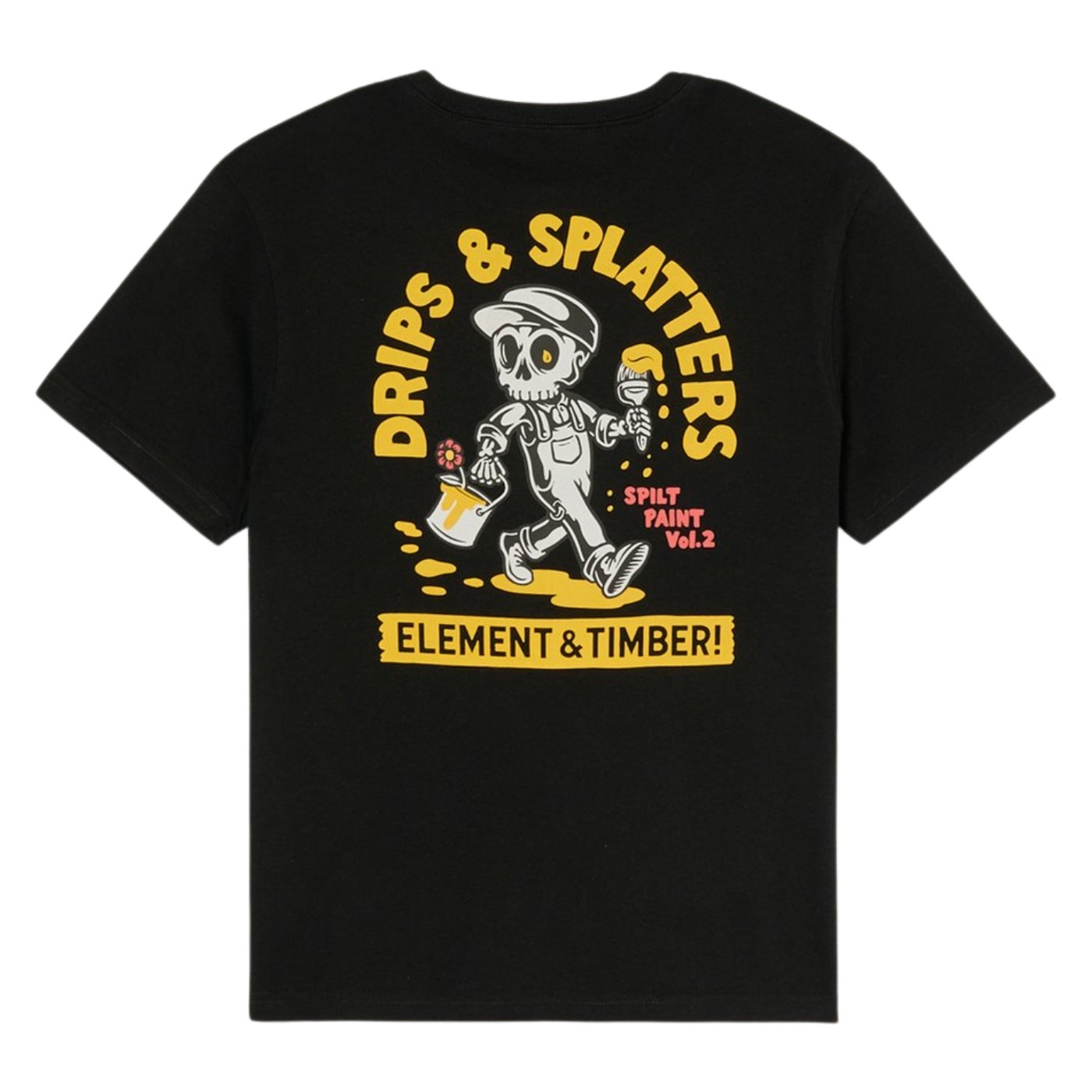 Camiseta Element Timber Drips Ss Flint Black ELYZT00715-FBK Camisetas Element