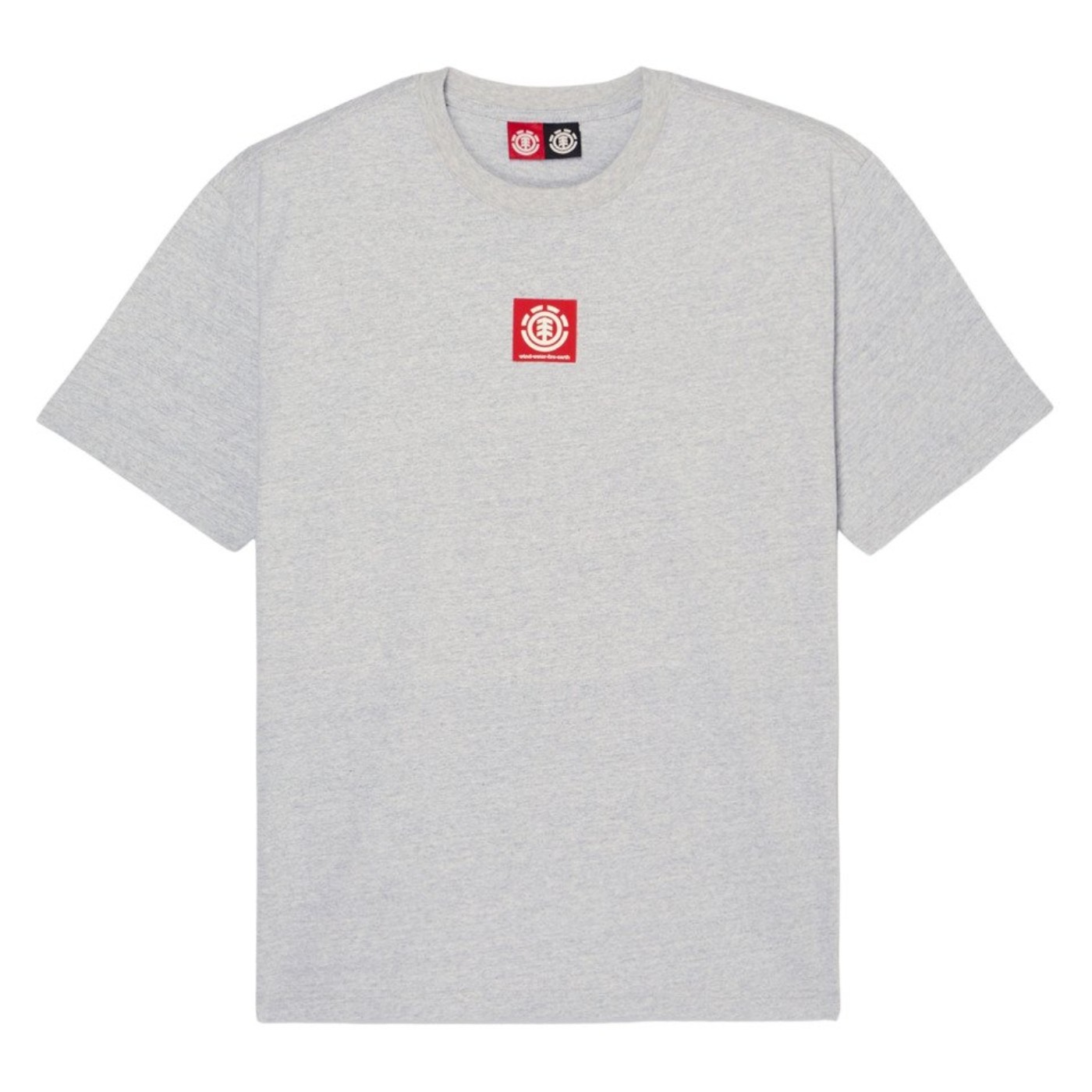 Camiseta Element Square Logo Ss Mid Grey Heather ELYZT00590-SGBH Camisetas Element