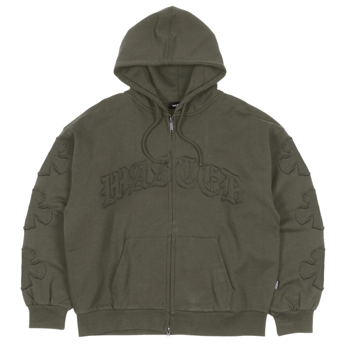 Sudadera Wasted Paris Ordo Zip Hoodie Army Green WASTED-ORDO-ZIP-ARM Sudaderas Wasted Paris