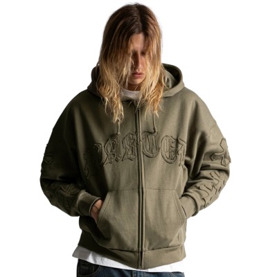 Wasted Paris Ordo Zip Hoodie Army Green WASTED-ORDO-ZIP-ARM Sudaderas Wasted Paris