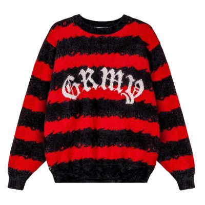 Jersey de mohair Grimey Rise Above Flames Mohair Sweater Red GKSW672-RED Jerseys Grimey