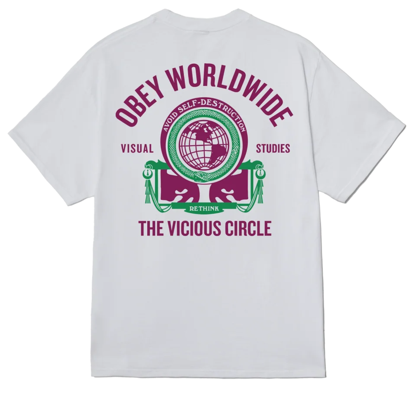 Camiseta Obey Vicious Circle White 165264428-WHT Camisetas Obey 
