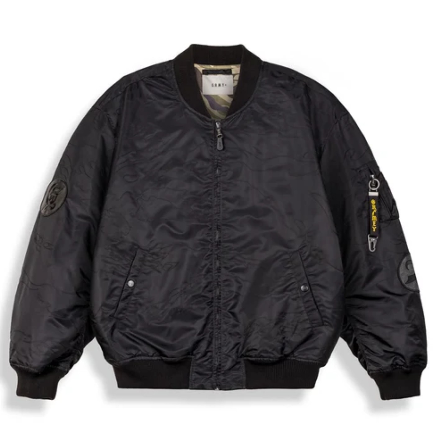 Chaqueta bomber Grimey Odd Cutlass Bomber Jacket Black GBJ209-BLK Chaquetas Grimey