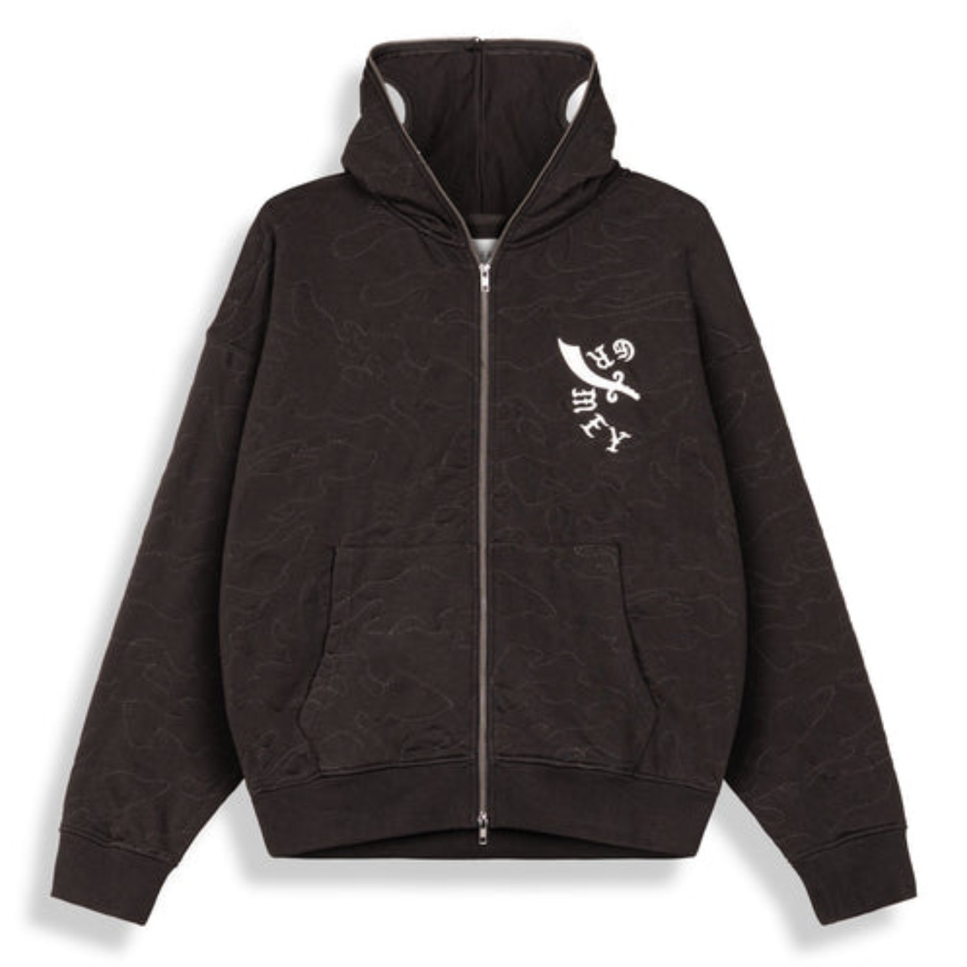Sudadera con capucha y cremallera Grimey Odd Cutlass Zipper Hoodie Black GZH664-BLK Sudaderas Grimey