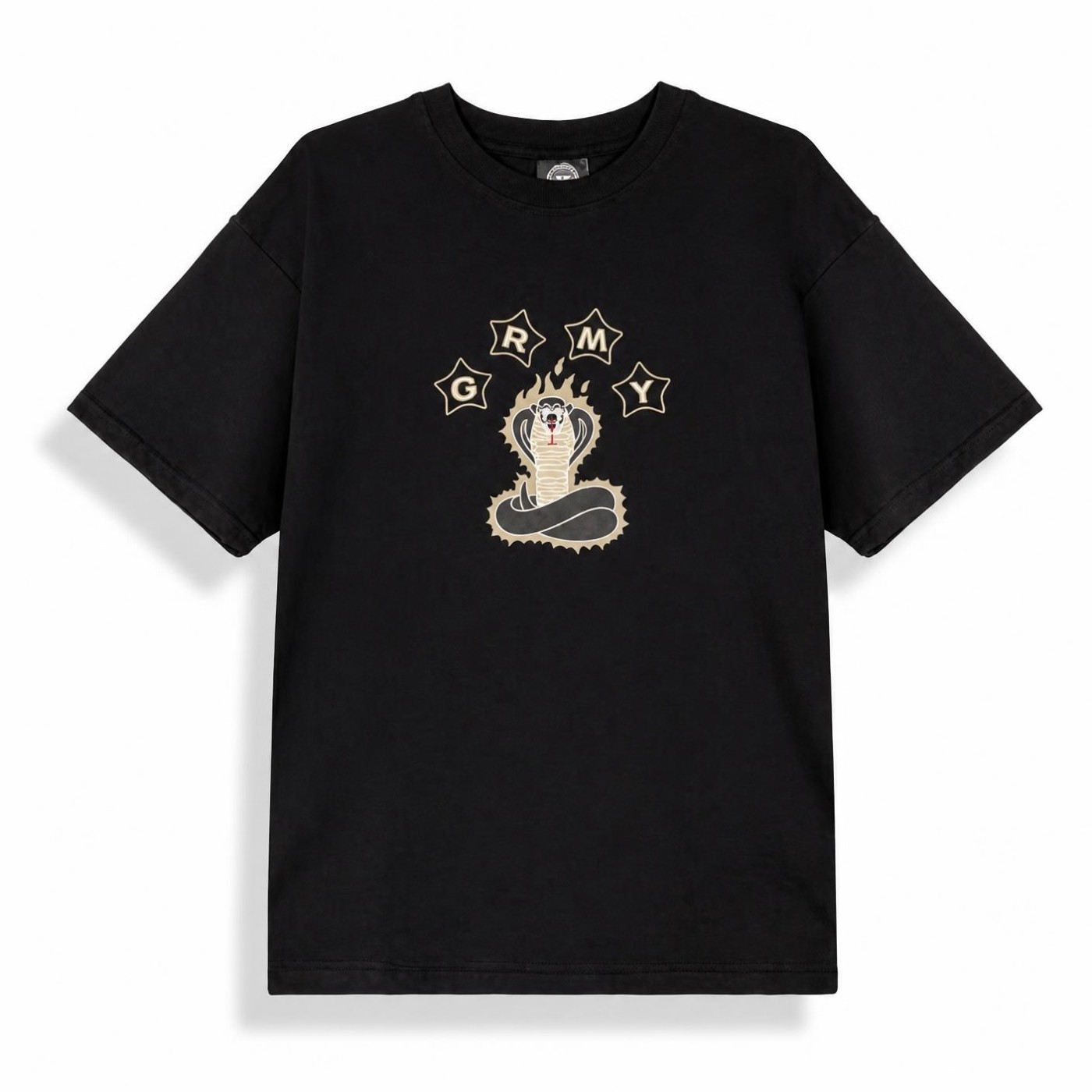 Camiseta corte clásico Grimey Sho Nuff Word Is Bond Classic Fit Tee Black GAC828-BLK Magliette Grimey