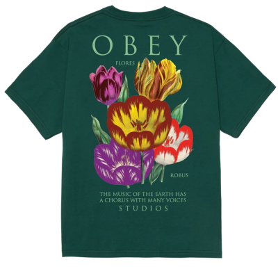 Camiseta Obey Flores Robus...