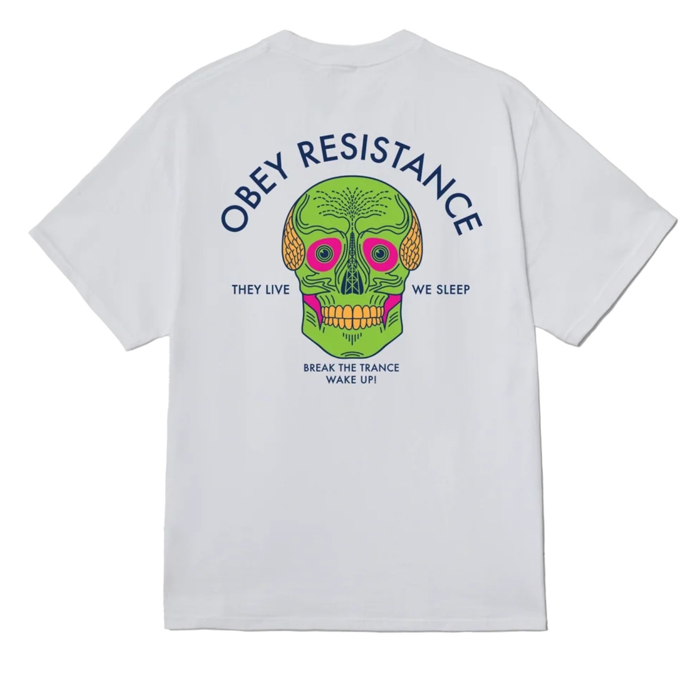 Camiseta Obey Resistance Skull White 165264484-WHT Magliette Obey 