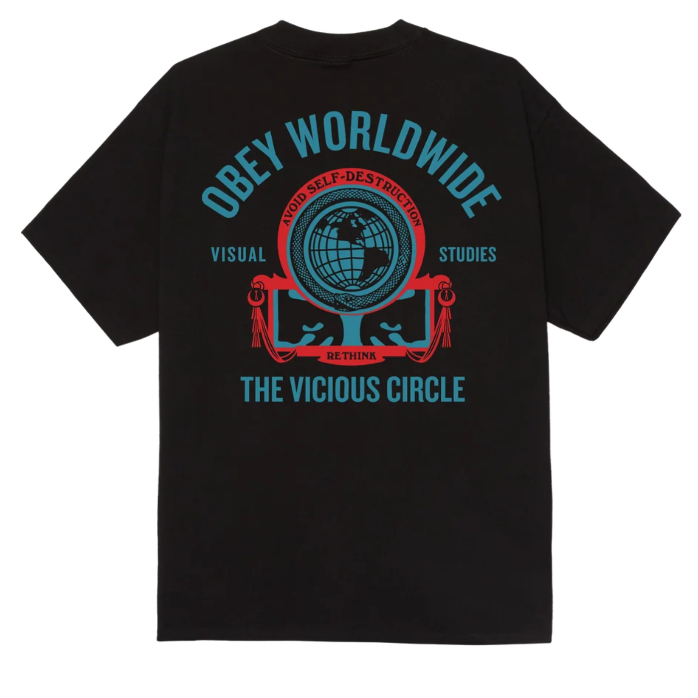 Camiseta Obey Vicious Circle Black 165264428-BLK Tshirts Obey 