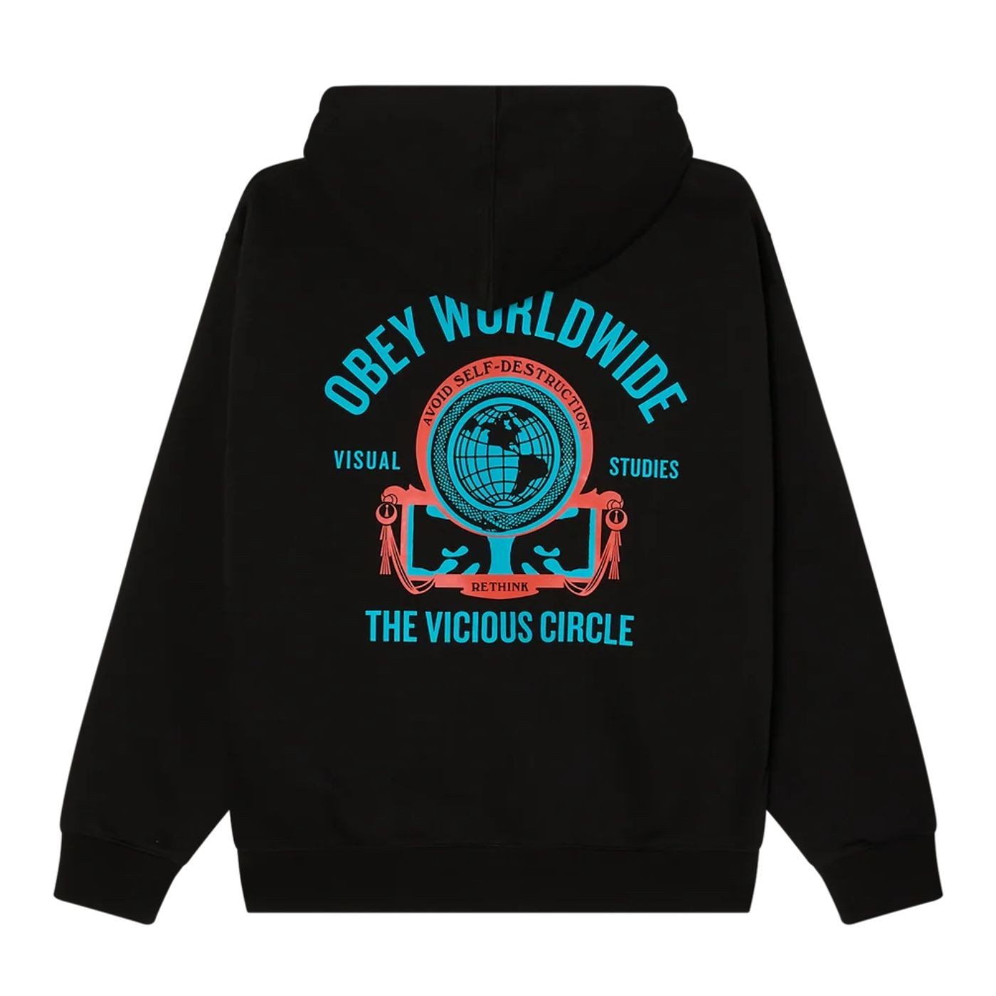 Sudadera con capucha Obey Vicious Circle Black 112844428-BLK Sudaderas Obey 