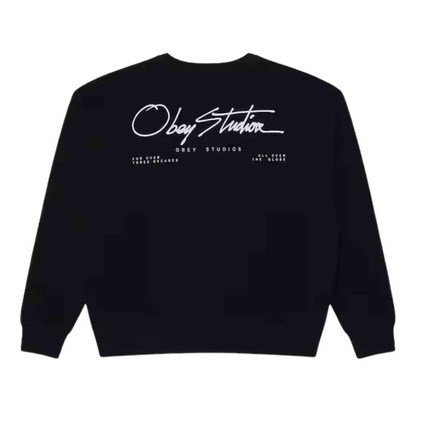 Sudadera cuello redondo Obey Autograph Crew Black 111600104-BLK Sudaderas Obey 