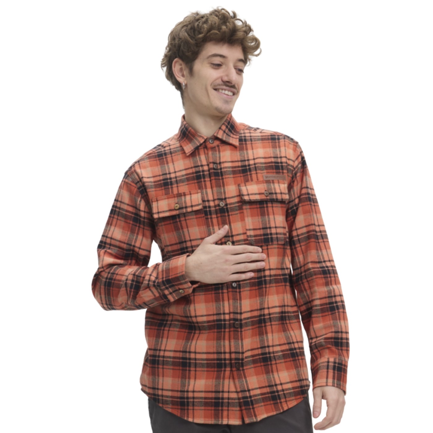 Camisa Hydroponic Nolan Sh 01 Orange Check 25524-01 Camisas Hydroponic