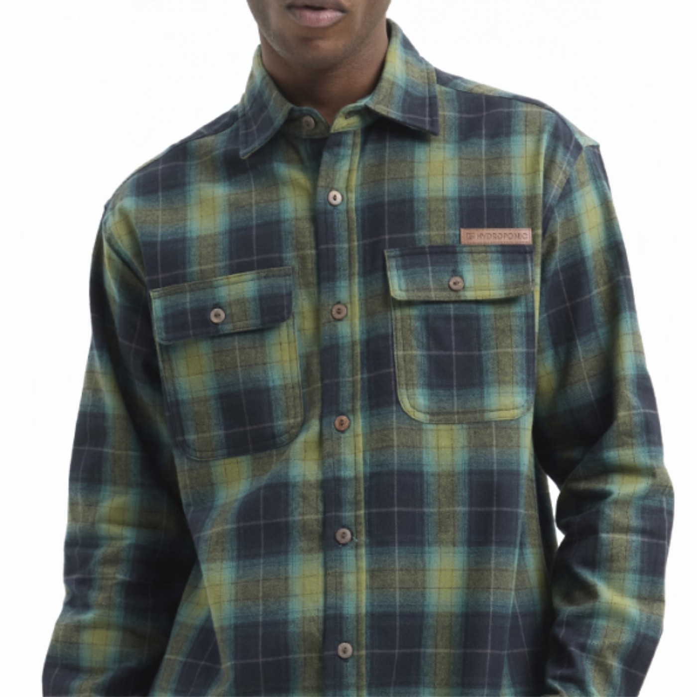 Camisa Hydroponic Origin Sh 01 Green Navy Check 26525-01 Camisas Hydroponic