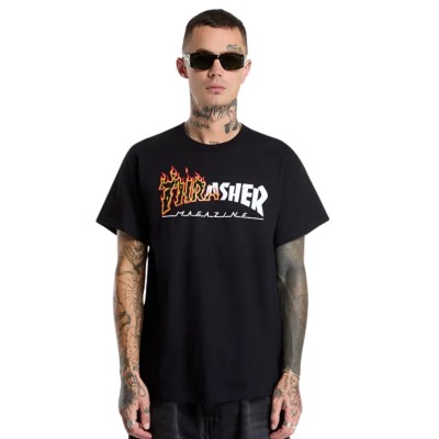 Camiseta Thrasher Ignite Tee Black TSTHRING-BLA Tshirts Thrasher