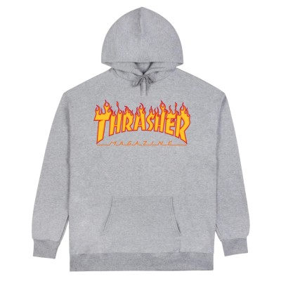 Sudadera Thrasher Flame Logo Hoodie Grey HOTHRFLALO-GRY Sudaderas Thrasher