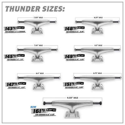 Ejes Skate Thunder Light Polished Hi II 148 (x2) 30230000179 Ejes Thunder