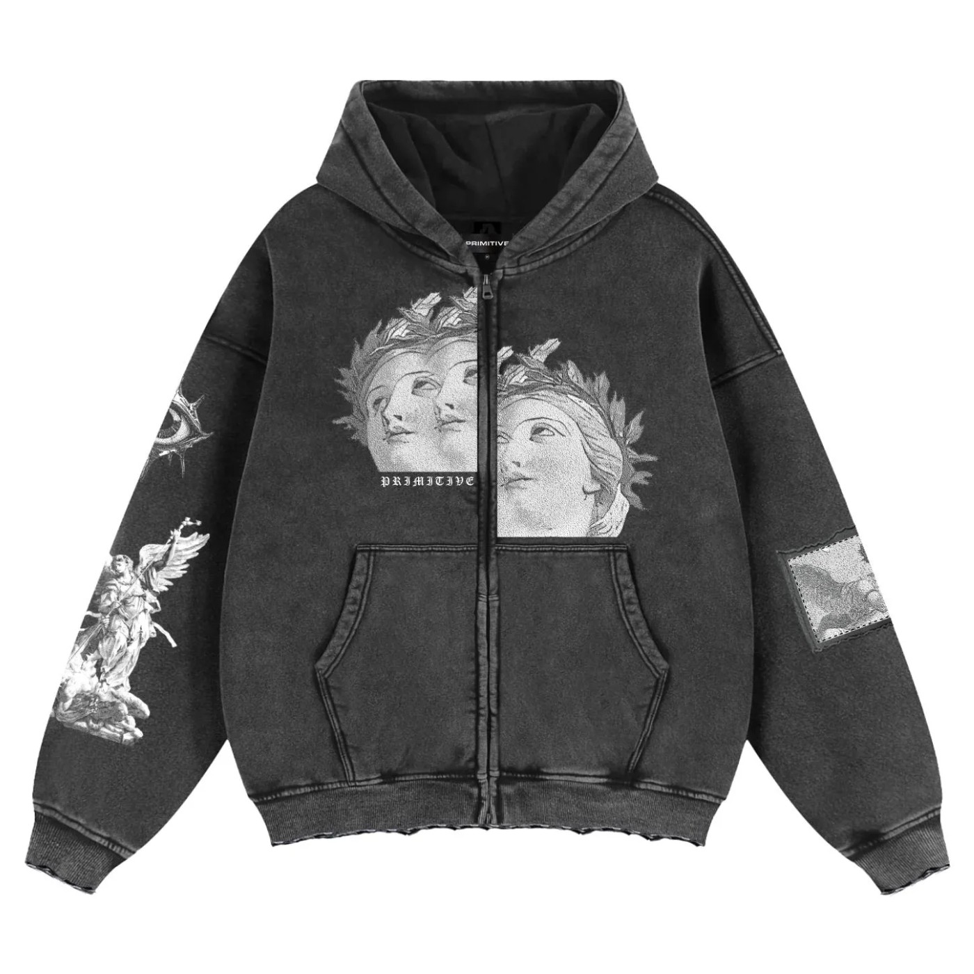 Sudadera con capucha Primitive Century Hw Hood Black HOPRICEN-BLA Sudaderas Primitive