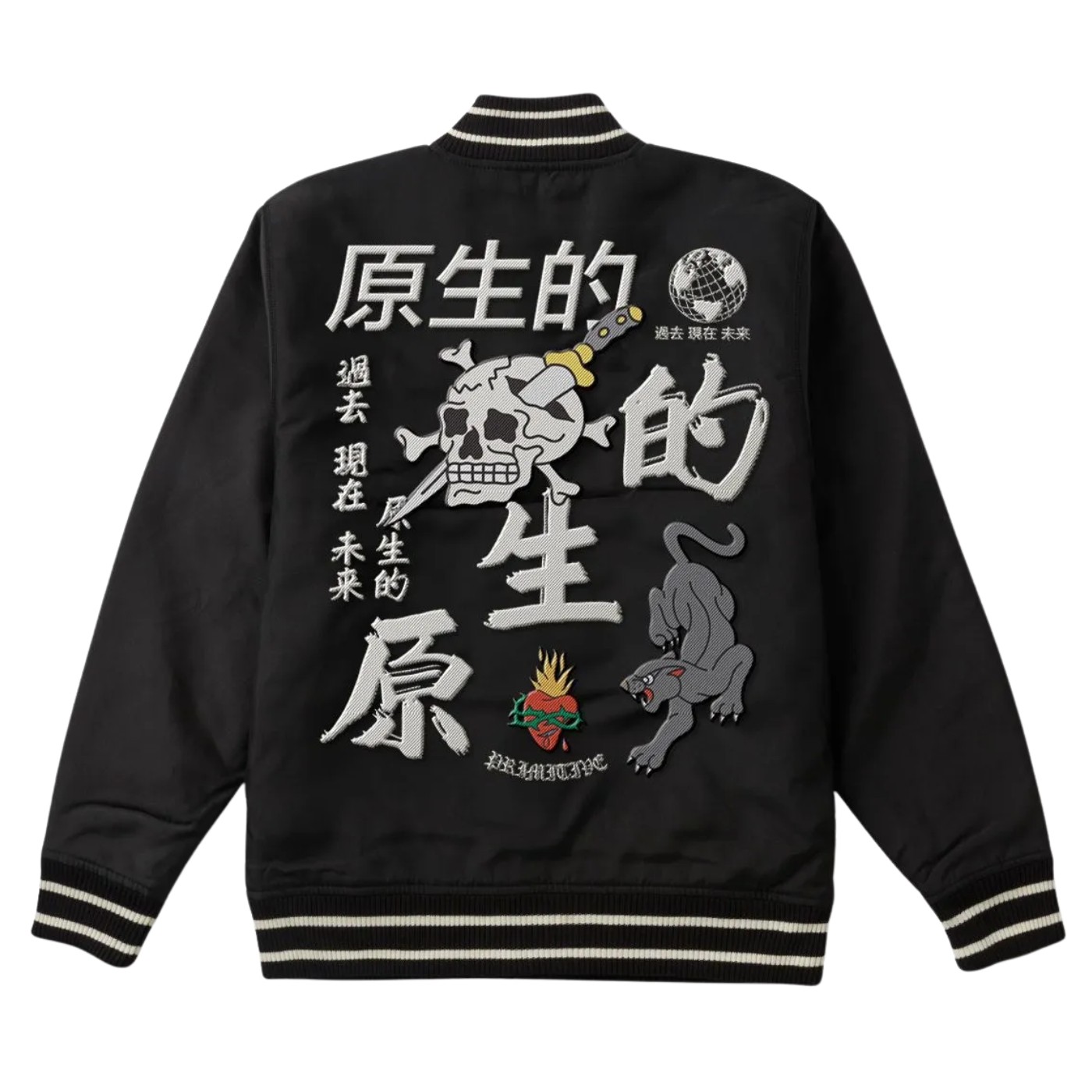 Chaqueta Primitive Outsider Varsity Jacket Black JAPRIOUT-BLA Chaquetas Primitive