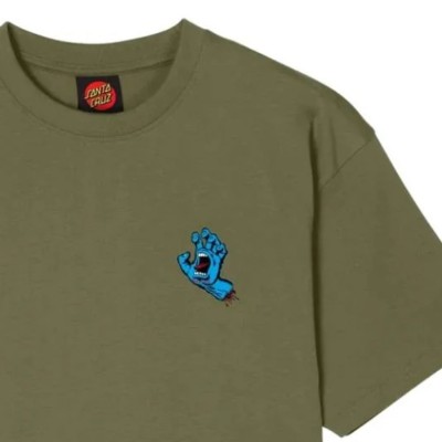 Camiseta Santa Cruz Screaming Hand Chest T-Shirt Deep Olive SCA-TEE-14064 Camisetas Santa Cruz